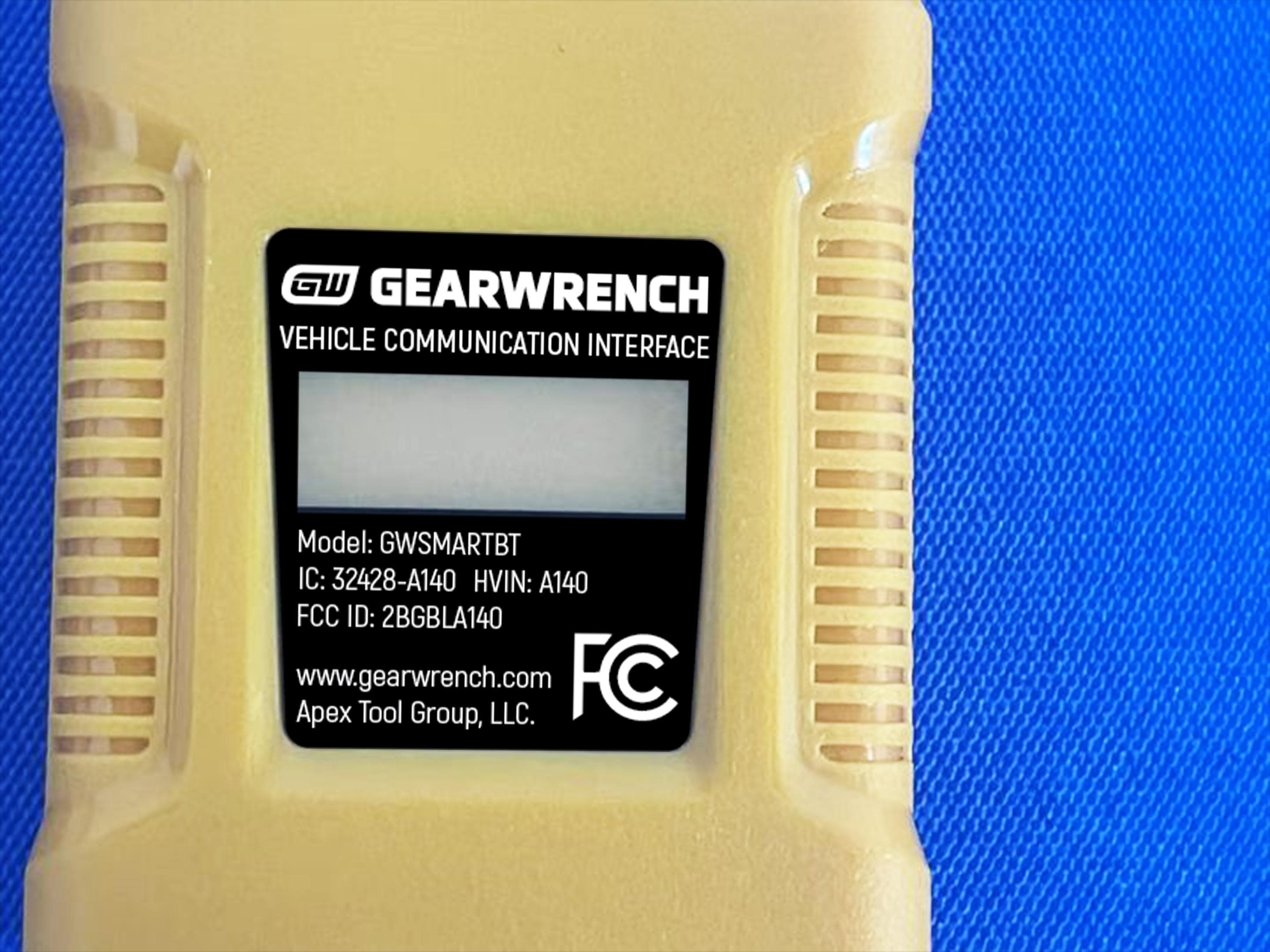 Vehicle Communication Interface - FCC ID 2BGBLA140 - Apex Tool Group, LLC