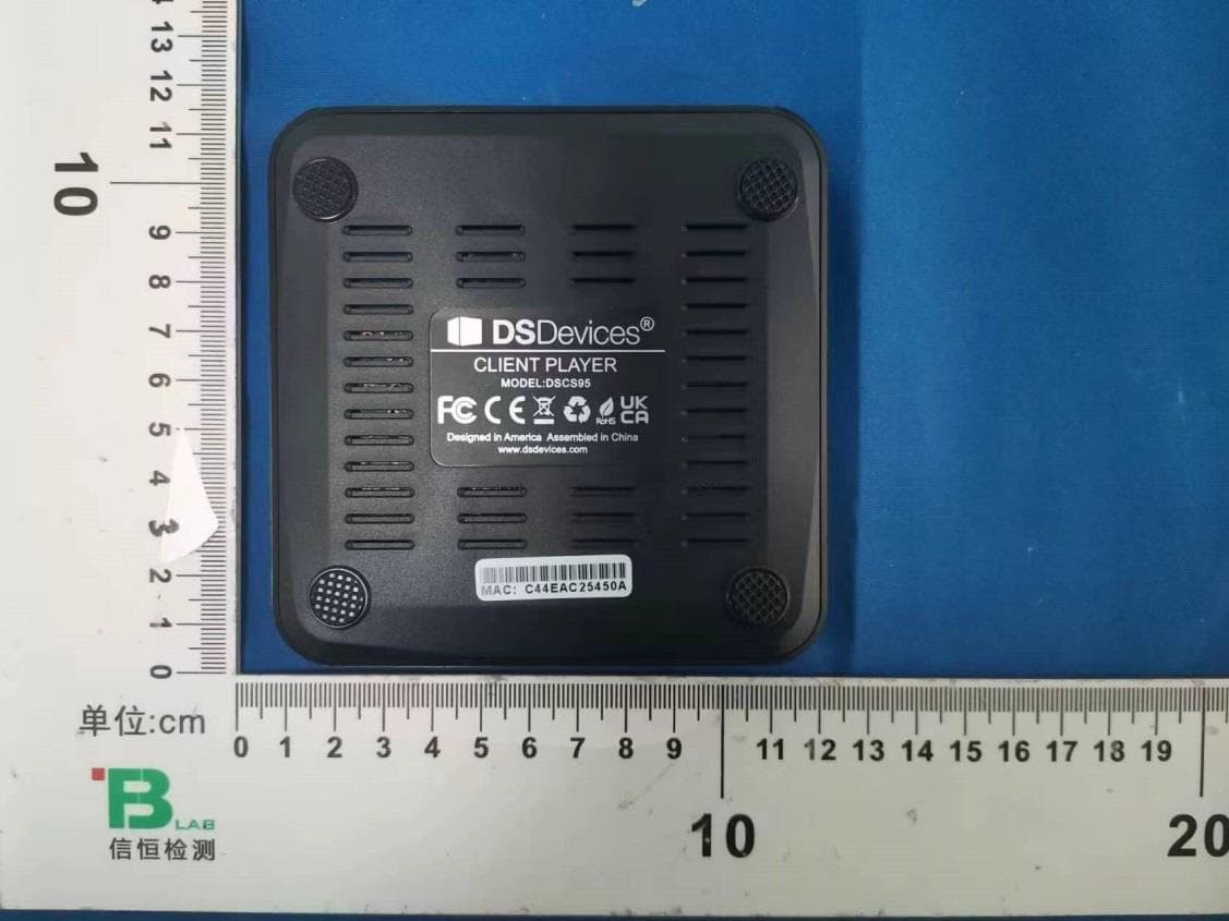 Mini PC Media Player - FCC ID 2BH9J-DSCS95 - EV4 Ltd