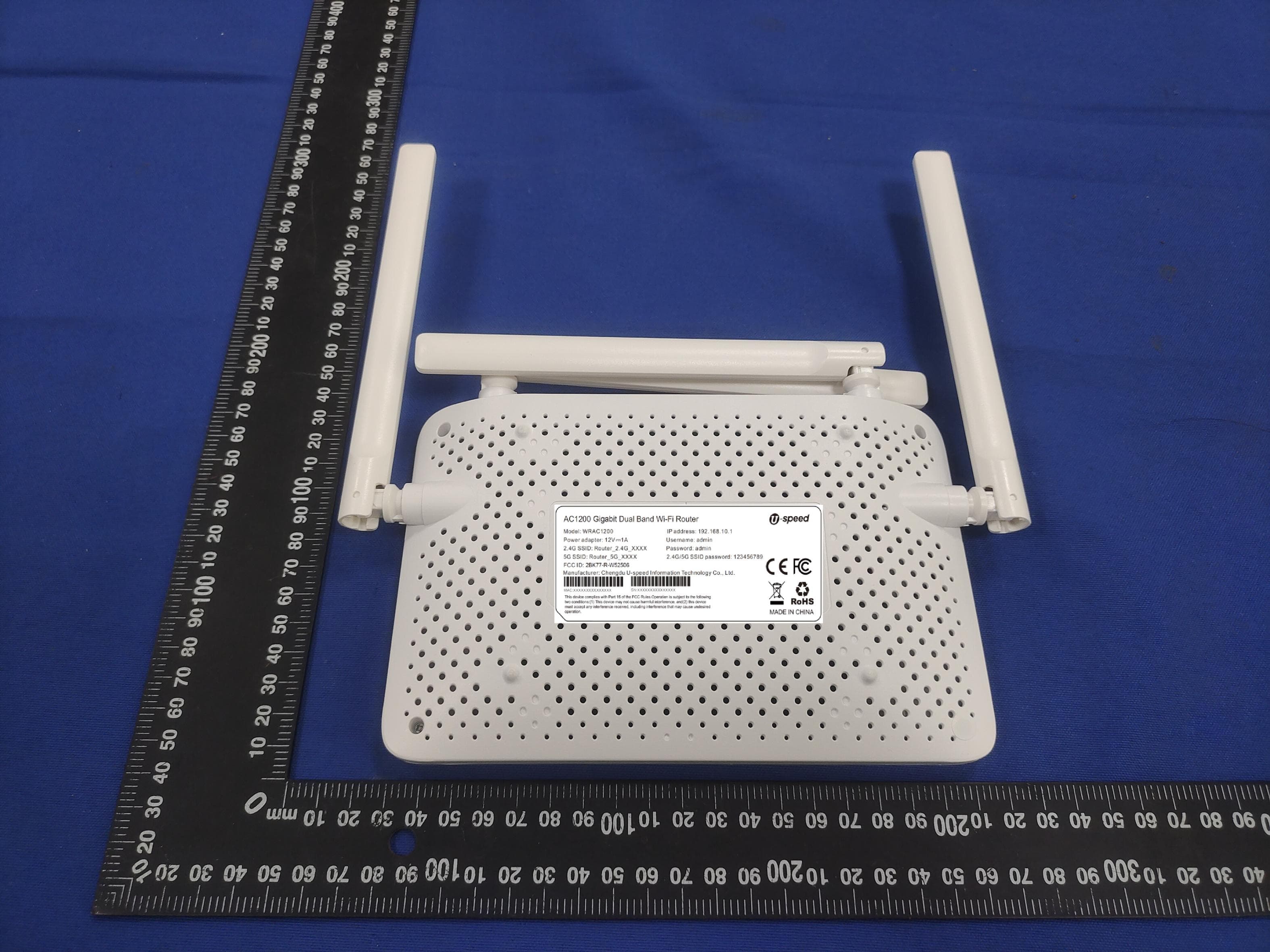 AC1200 Gigabit Dual Band Wi-Fi Router - FCC ID 2BK77-R-W52506 - Chengdu U-speed Information Technology Co., Ltd (2)