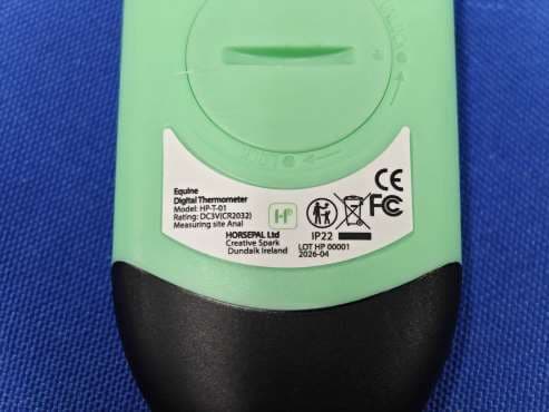 EQUINE DIGITAL THERMOMETER - FCC ID 2BNL2TH1 - HORSEPAL LTD