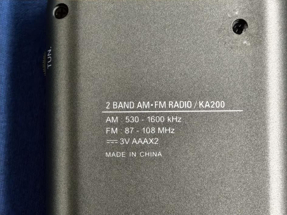 RADIO - FCC ID 2BR4H-KA200 - Kaito Electronics, Inc.