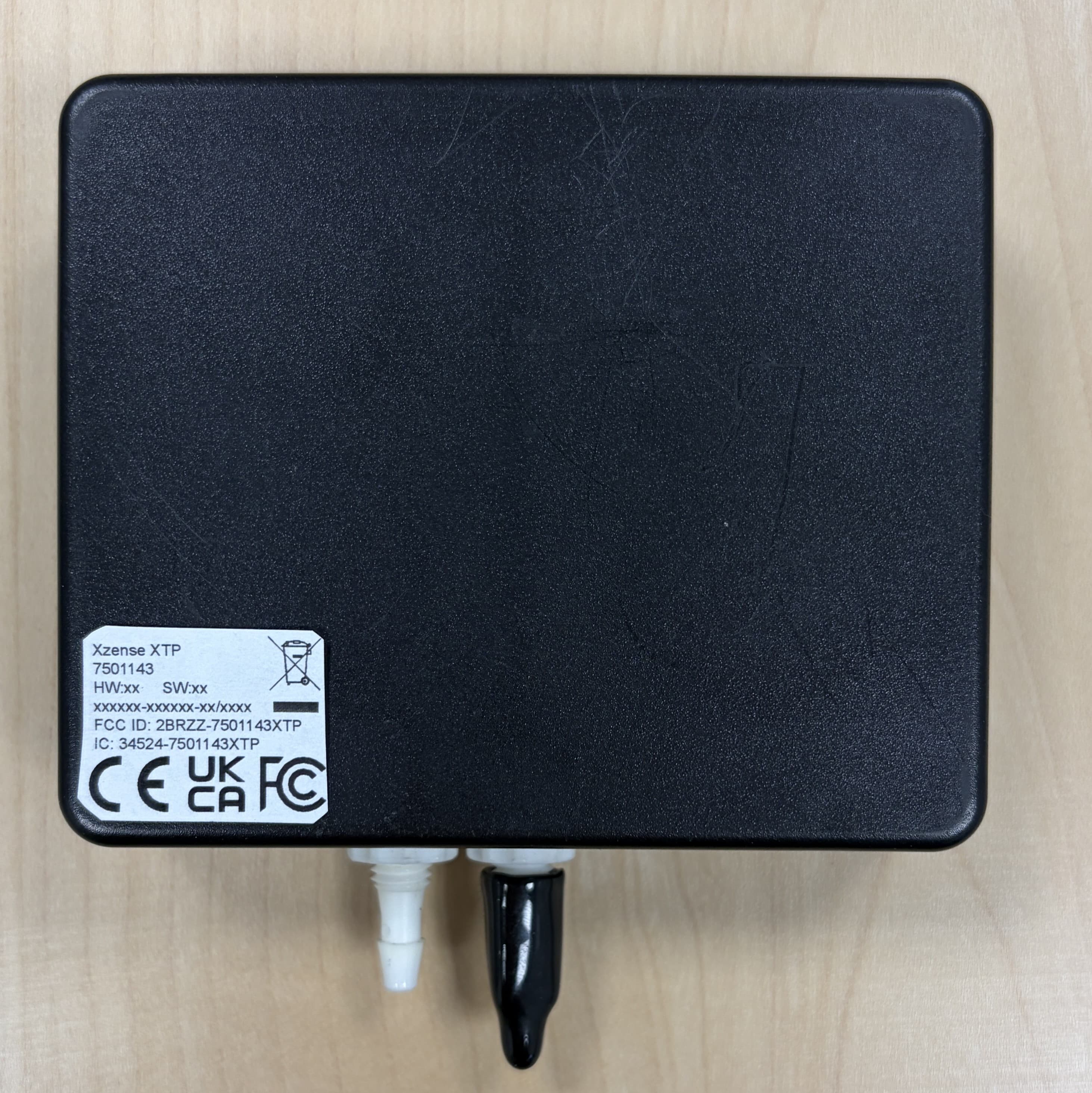 The product is the Xzense XTP, a wireless pressure sensor designed to measure chimney draft for fireplaces, stoves, and solid fuel boilers. The XTP makes it possible to achieve a constant draft in the chimney, thereby ensuring optimum combustion. - FCC ID 2BRZZ-7501143XTP - Exodraft A/S