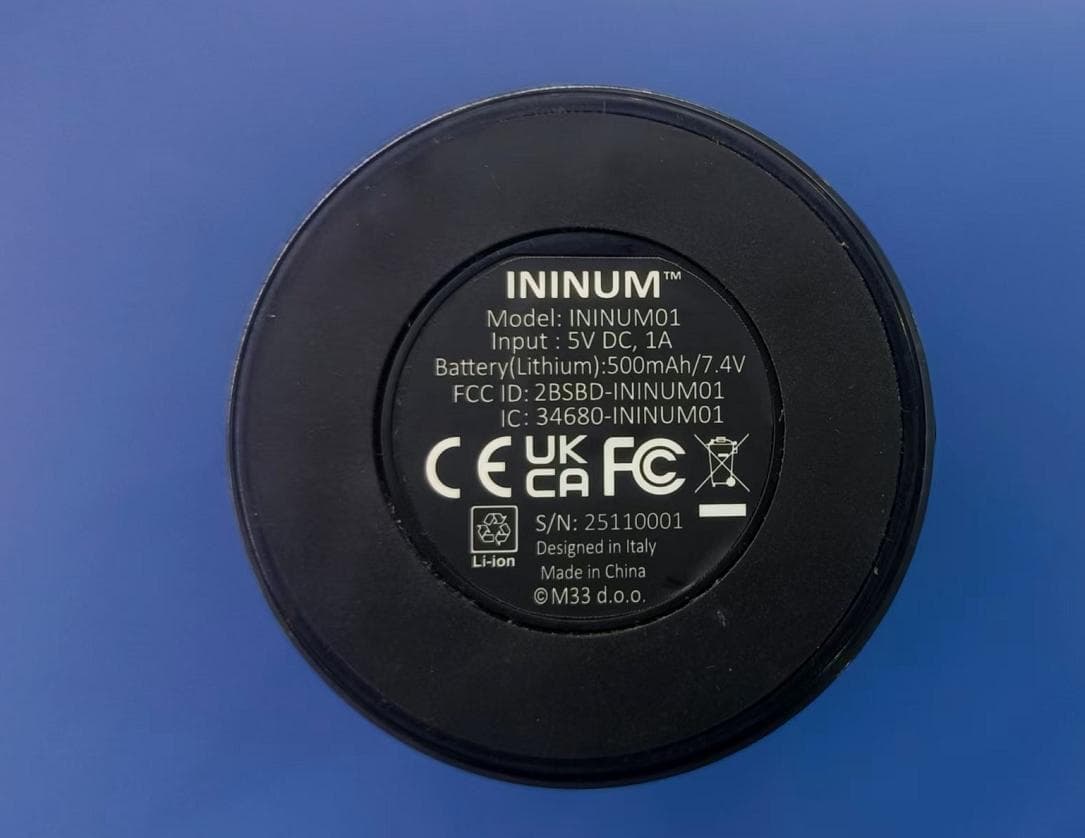 ININUM Personal Fragrance Device - FCC ID 2BSBD-ININUM01 - M33 d.o.o.