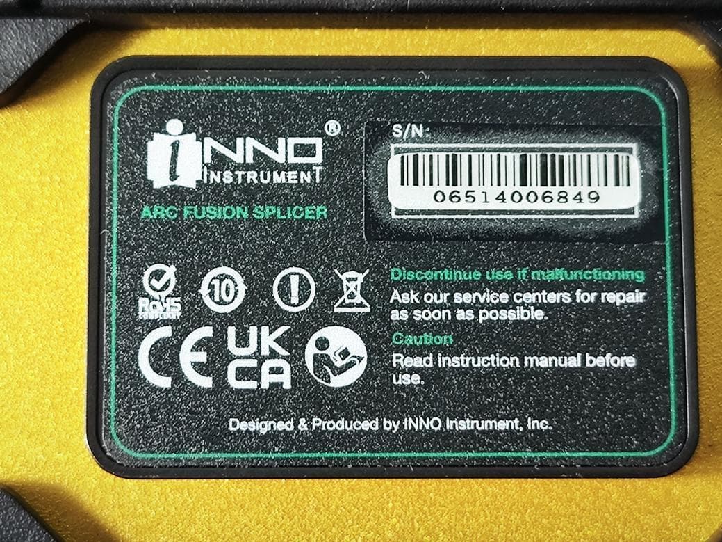 ARC FUSION SPLICER - FCC ID 2BSHJ-VIEW5X - INNO Instrument Inc.
