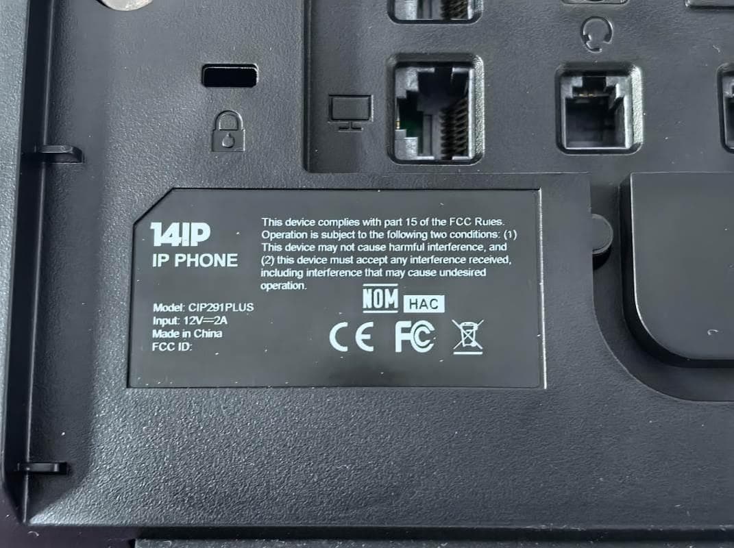 IP PHONE - FCC ID 2BUOZ-CIP291PLUS - Fourteen IP Group Limited (2)