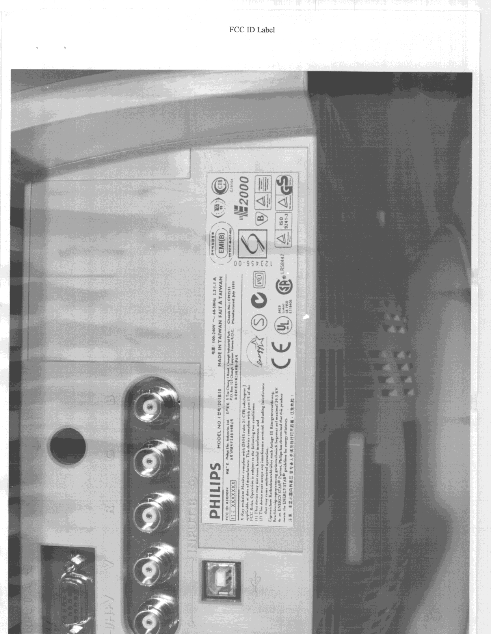 Color Monitor - FCC ID A3KM094 - Philips Electronics Industries (Taiwan) Ltd