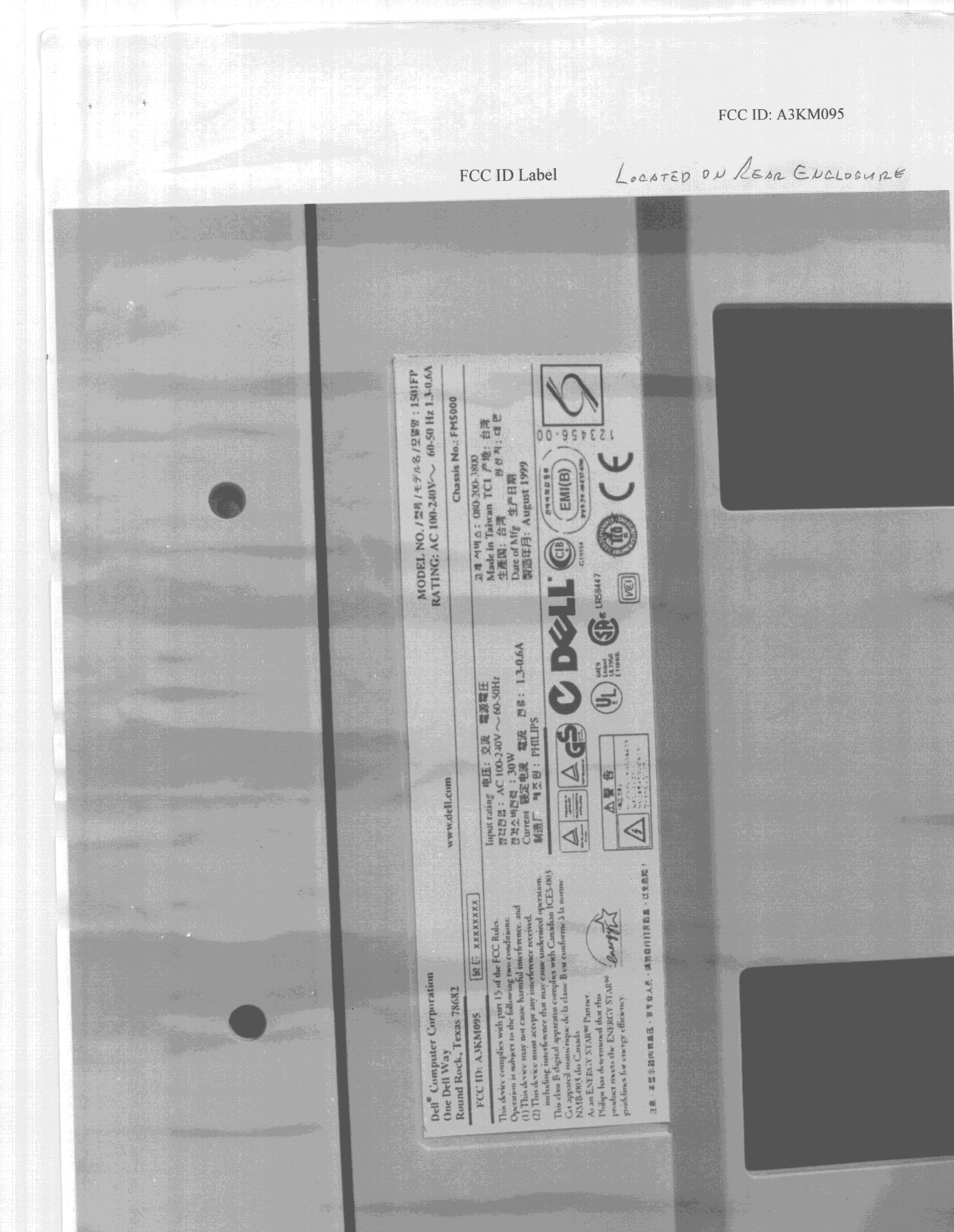 JBP - Part 15 Class B Computing Device Peripheral - FCC ID A3KM095 - Philips Electronics Industries (Taiwan) Ltd