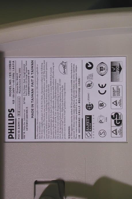 19 Inches Color Monitor - FCC ID A3KM114 - Philips Electronics Industries (Taiwan) Ltd