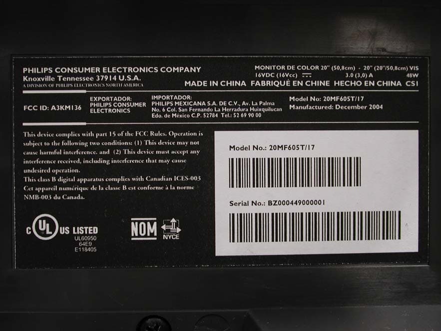 LCD TV - FCC ID A3KM136 - Philips Electronics Industries (Taiwan) Ltd (2)