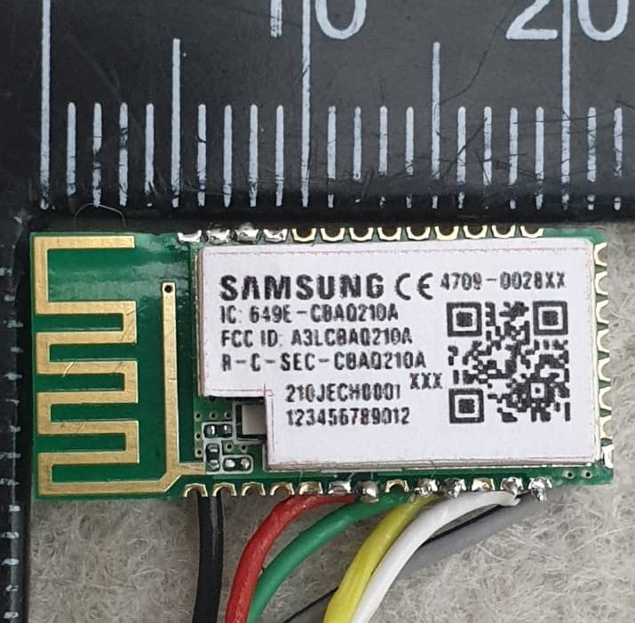 RF MODULE - FCC ID A3LCBAQ210A - Samsung Electronics Co Ltd