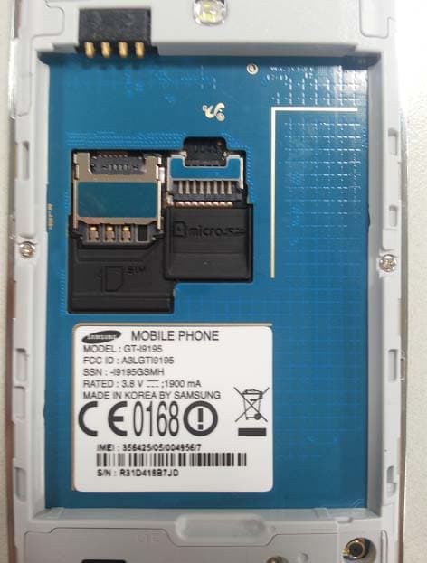Multi-Band CDMA/ GSM/ EDGE/ UMTS/ LTE Phone with WLAN, Bluetooth and RFID - FCC ID A3LGTI9195 - Samsung Electronics Co Ltd