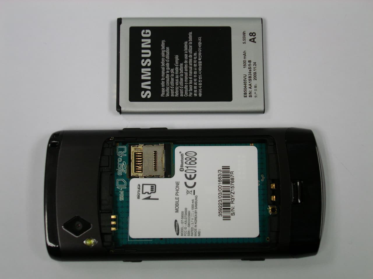 Cellular/PCS GSM/EDGE Phone with WLAN and Bluetooth - FCC ID A3LGTS8500 - Samsung Electronics Co Ltd (5)