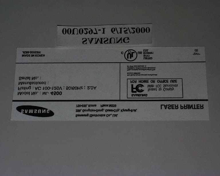 Laser Printer - FCC ID A3LML4500 - Samsung Electronics Co Ltd (1)