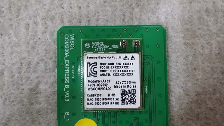 Wireless LAN Module - FCC ID A3LNFA455 - Samsung Electronics Co Ltd (1)