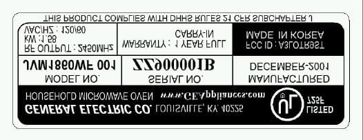 Microwave Oven - FCC ID A3LOTR9ST - Samsung Electronics Co Ltd