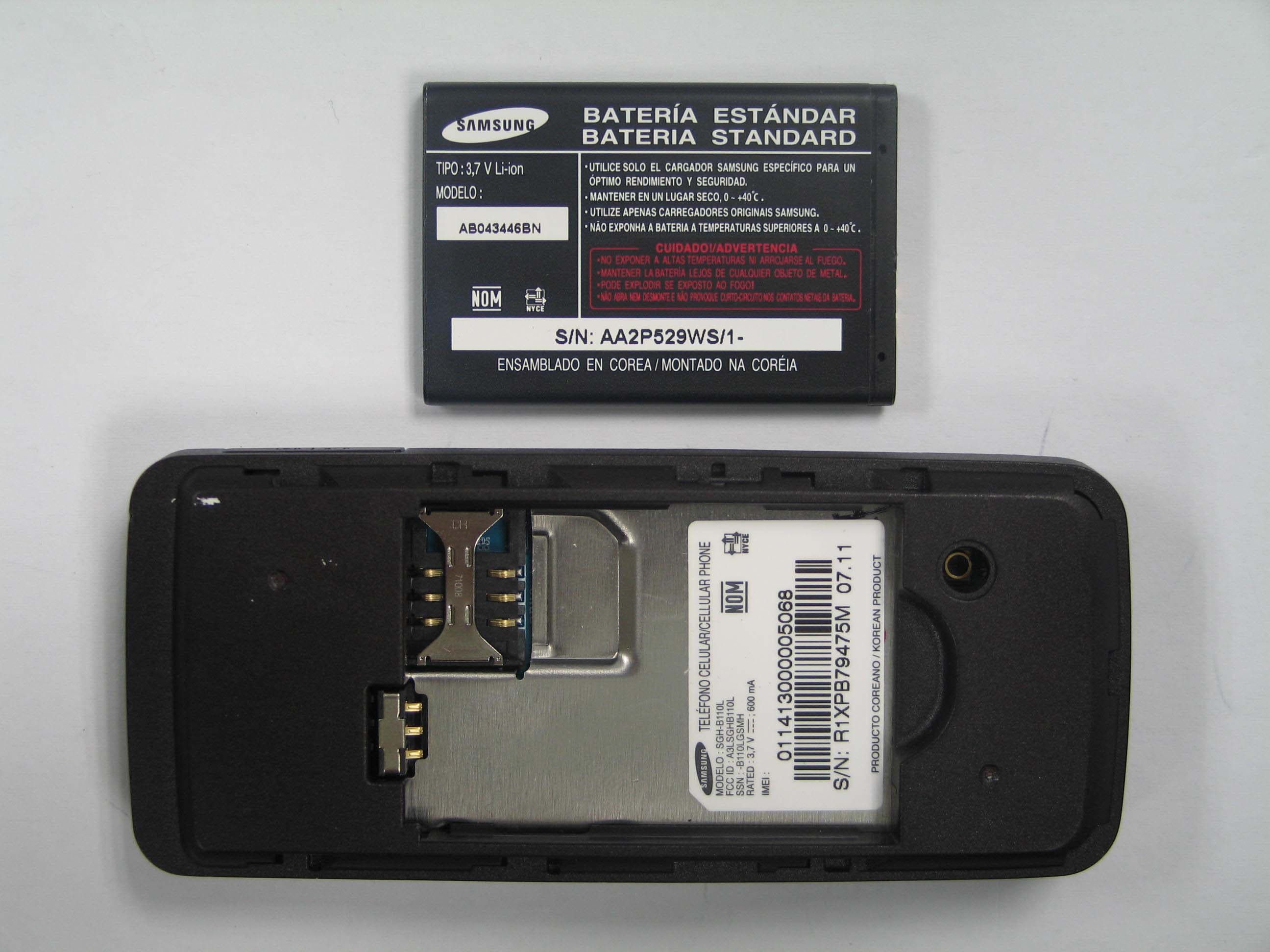 Cellular/PCS GSM Phone - FCC ID A3LSGHB110L - Samsung Electronics Co Ltd (1)
