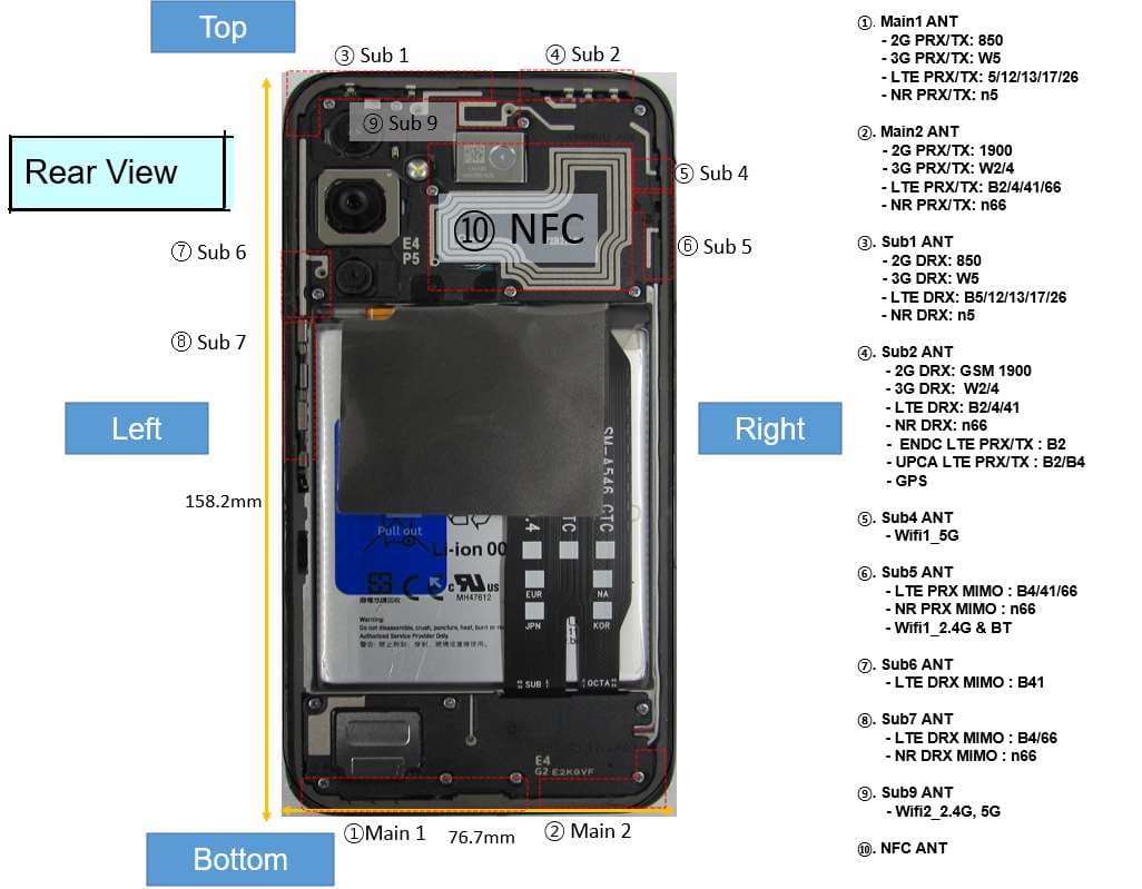 Mobile Phone - FCC ID A3LSMA546E - Samsung Electronics Co Ltd
