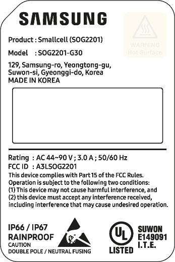 Smallcell (SOG2201) - FCC ID A3LSOG2201 - Samsung Electronics Co Ltd (2)