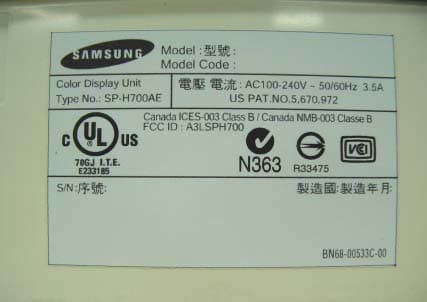 Projector - FCC ID A3LSPH700 - Samsung Electronics Co Ltd (1)