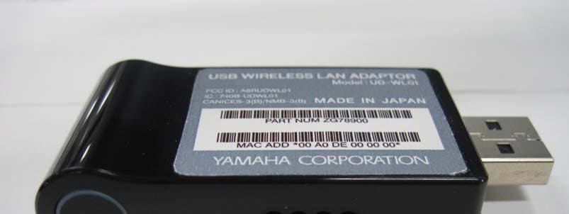 USB WIRELESS LAN ADAPTOR - FCC ID A6RUDWL01 - Yamaha Corporation (1)