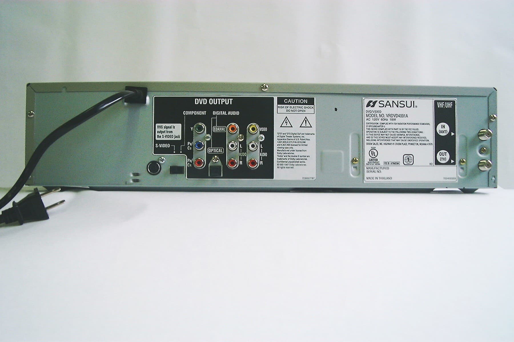 DVD/VCR TV Interface Device - FCC ID A7RM2D8A - ORION ELECTRIC CO., LTD.