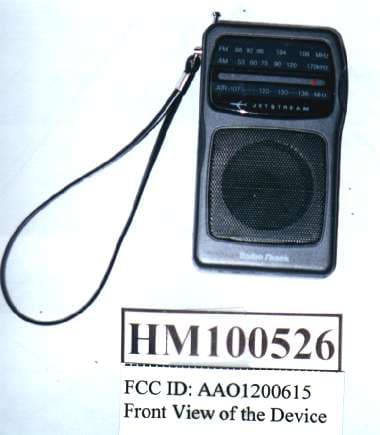 CXX - Communications Rcvr for use w/ licensed Tx and CBs - FCC ID AAO1200615 - RadioShack Corporation