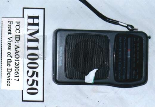 CXX - Communications Rcvr for use w/ licensed Tx and CBs - FCC ID AAO1200617 - RadioShack Corporation