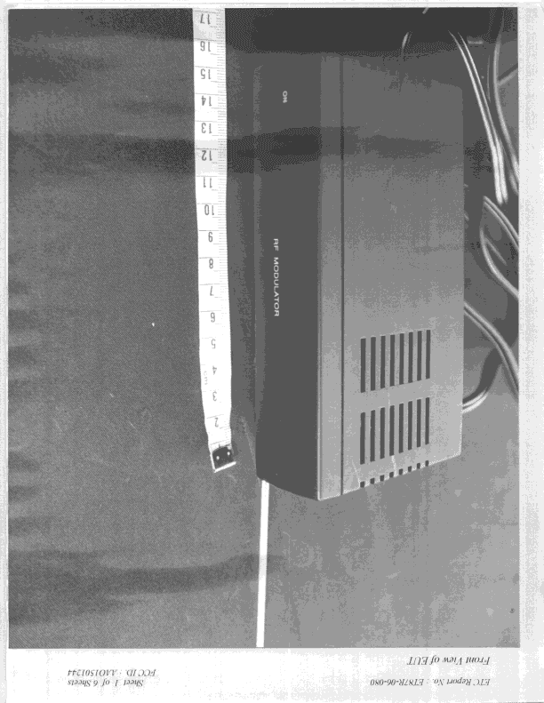 HID - Part 15 TV Interface Device - FCC ID AAO1501244 - RadioShack Corporation