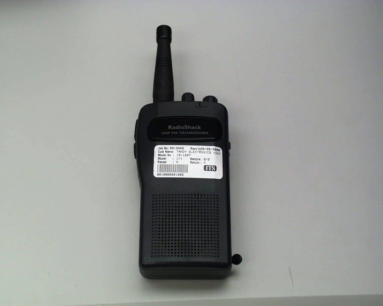 UHF Business Band Transceiver - FCC ID AAO1901207 - RadioShack Corporation