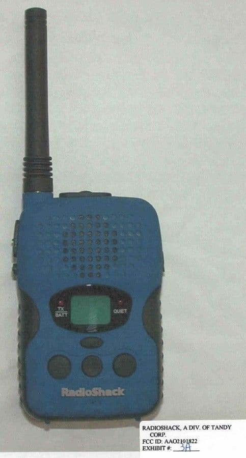 FRF - Part 95 Family Radio Face Held Transmitter - FCC ID AAO2101822 - RadioShack Corporation