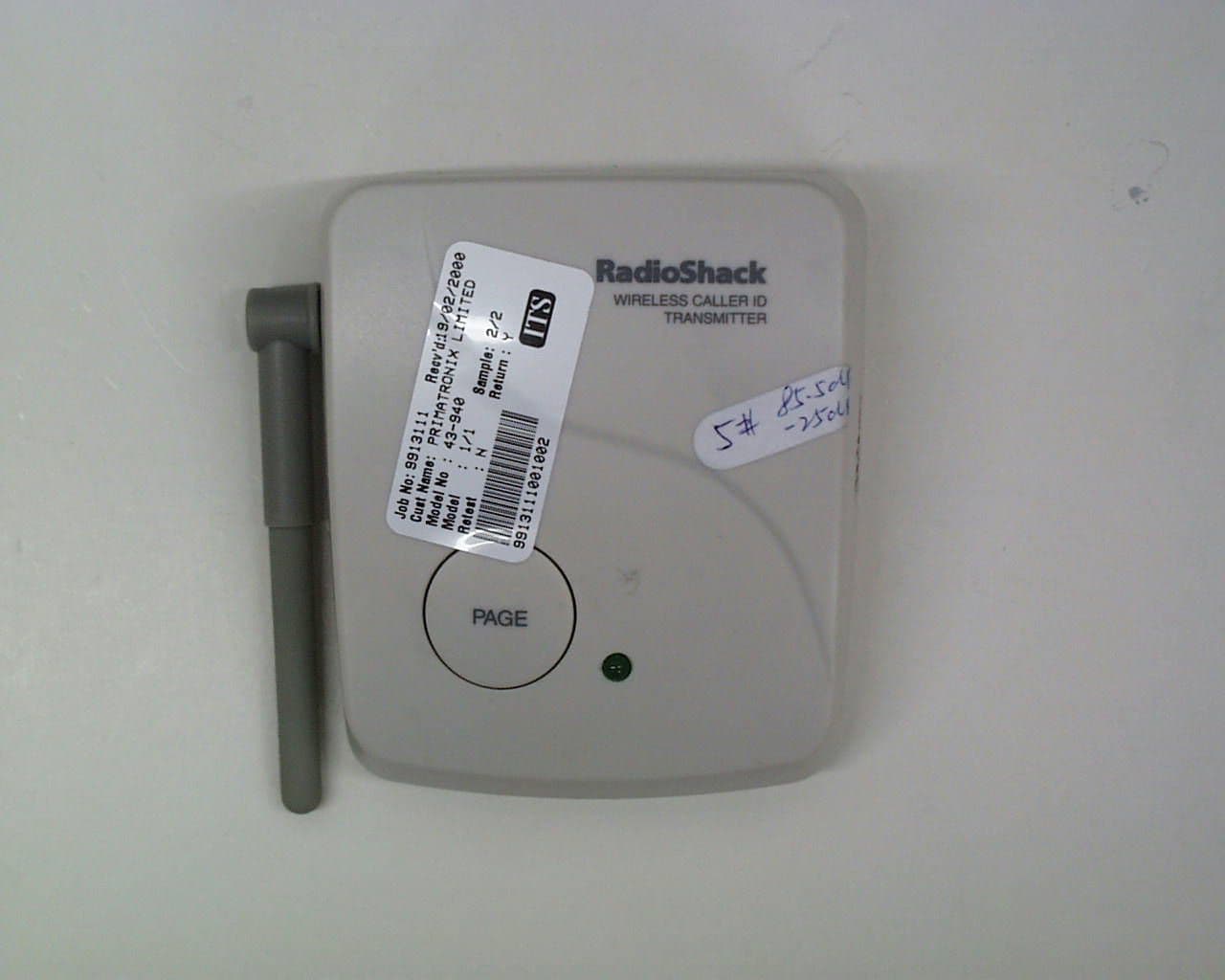 418MHz Wireless Caller ID Base Transmitter - FCC ID AAO4300940T - RadioShack Corporation