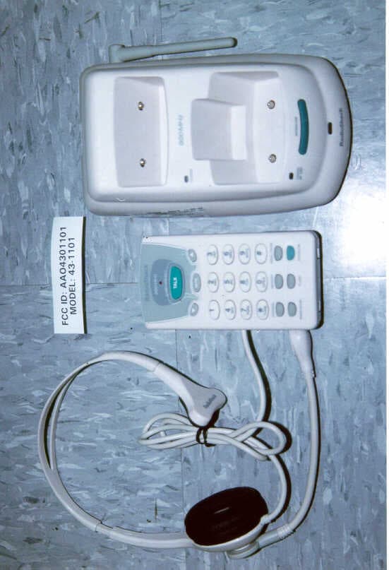 Cordless Phone - FCC ID AAO4301101 - RadioShack Corporation