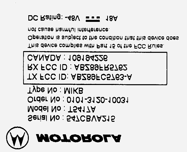 Non-Broadcast Transmitter - FCC ID ABZ89FC5763-A - Motorola Solutions, Inc.