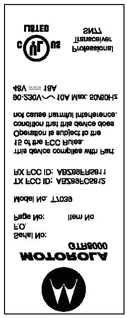 Non-Broadcast Transmitter - FCC ID ABZ89FC5812 - Motorola Solutions, Inc. (2)