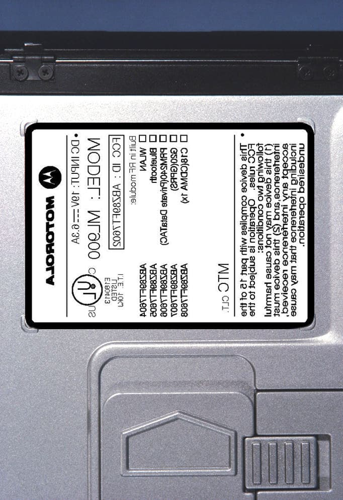 Bluetooth Module for Motorola ML900 Series PC's - FCC ID ABZ89FT7605 - Motorola Solutions, Inc.