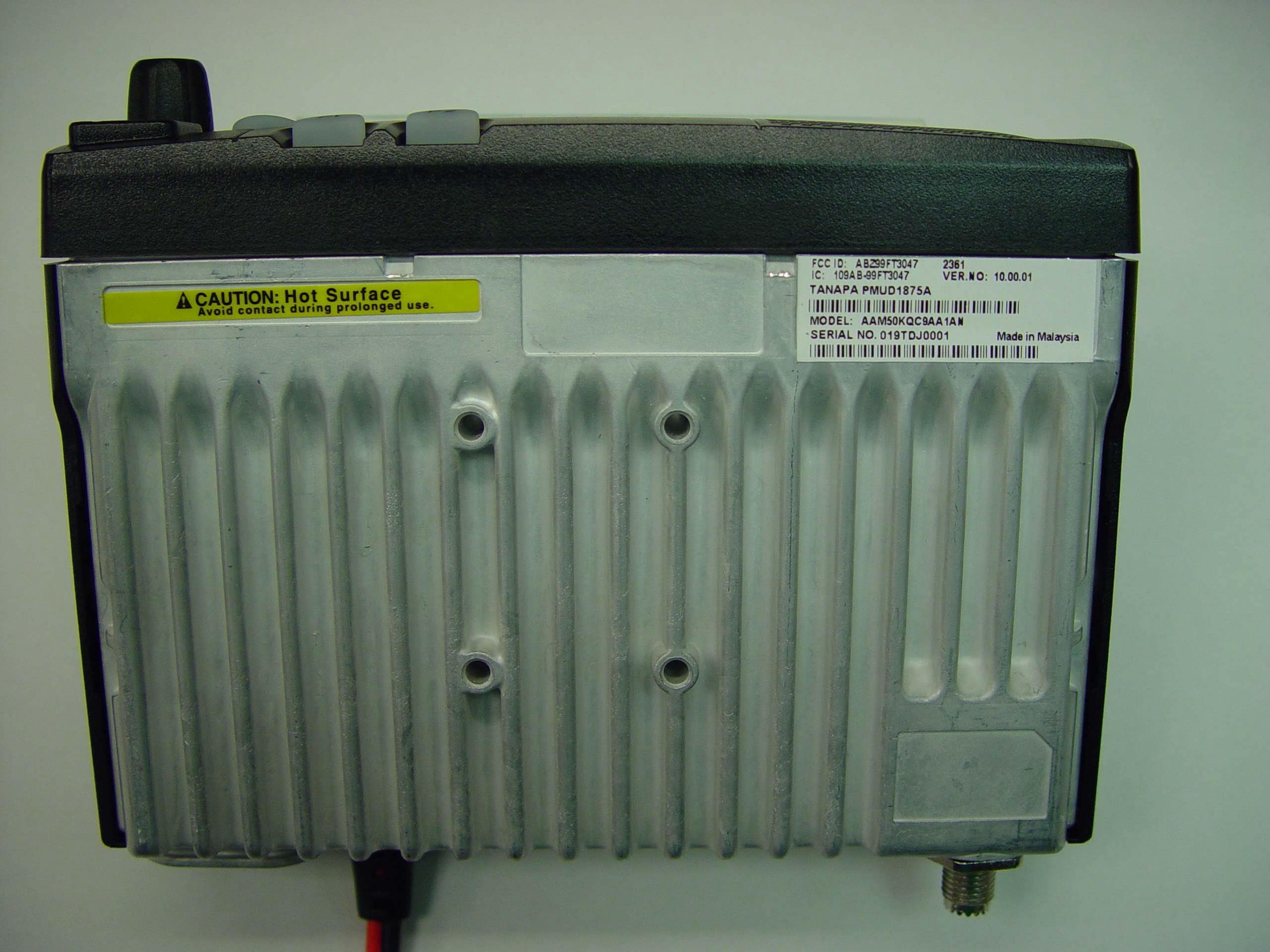 CM200 VHF Mobile Radio - FCC ID ABZ99FT3047 - Motorola Solutions, Inc. (2)