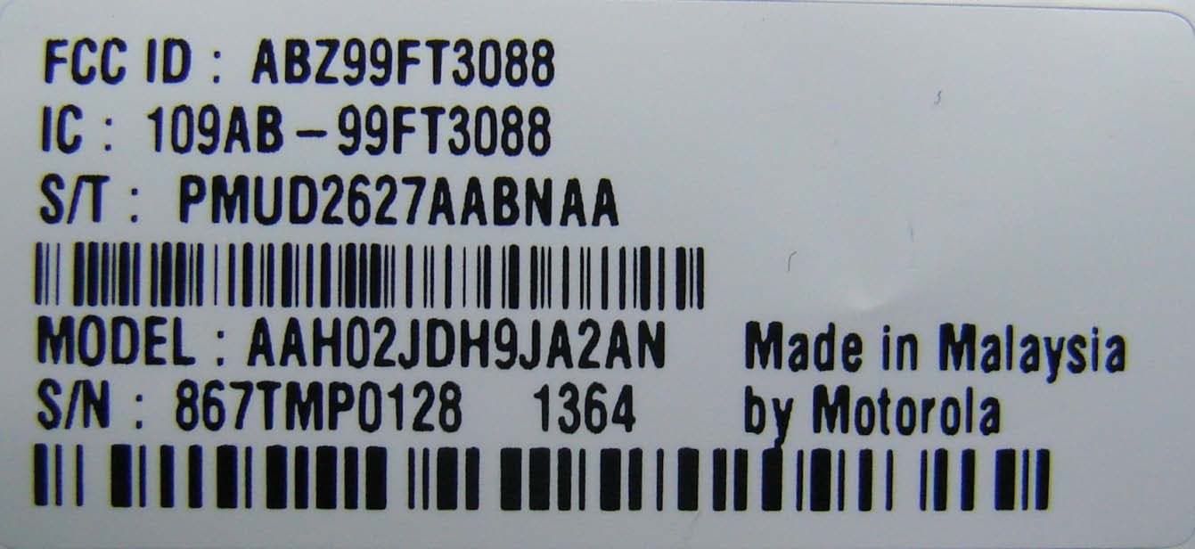VHF Portable Radio - FCC ID ABZ99FT3088 - Motorola Solutions, Inc. (5)