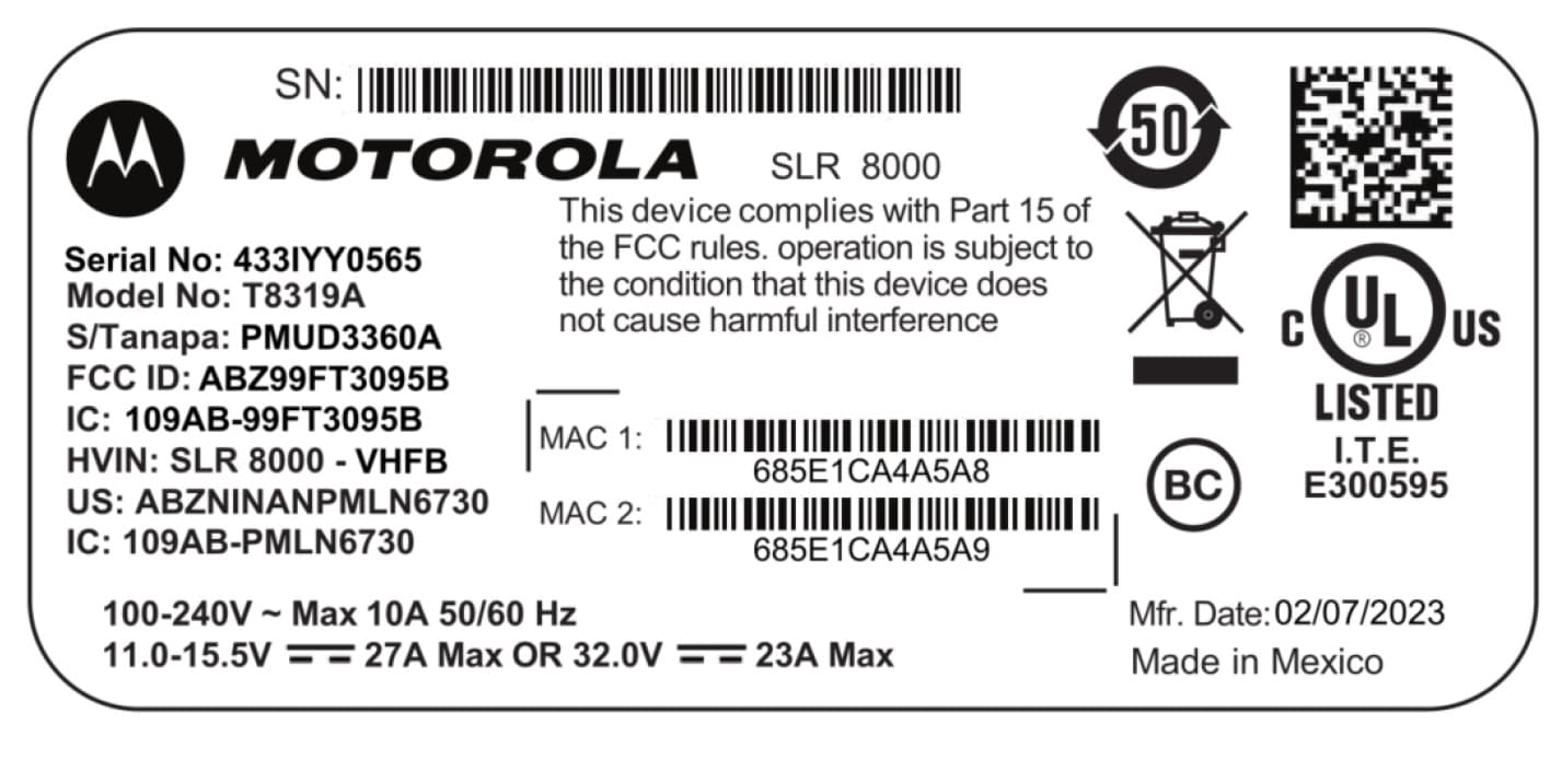Non Broadcast Transmitter - FCC ID ABZ99FT3095B - Motorola Solutions, Inc.