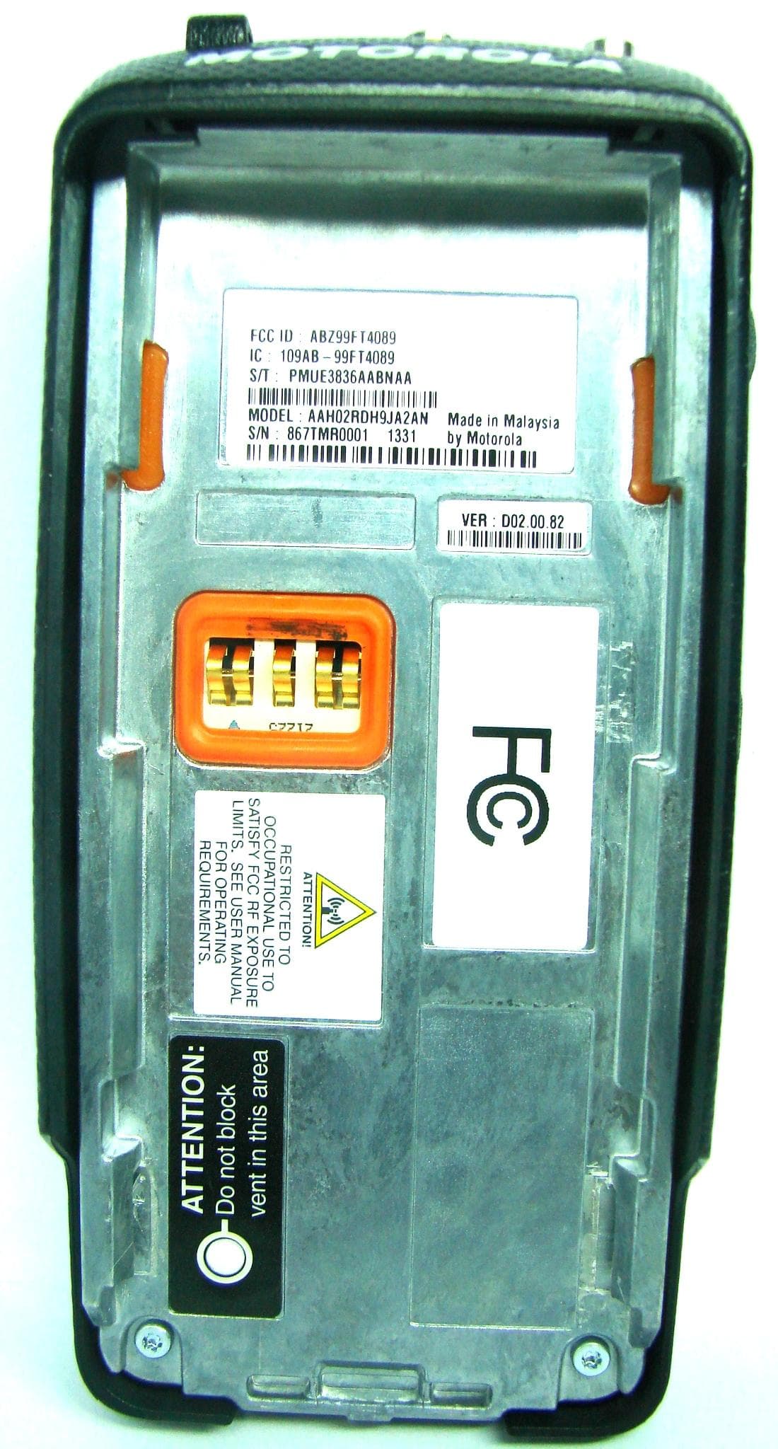 PORTABLE UHF RADIO - FCC ID ABZ99FT4089 - Motorola Solutions, Inc.
