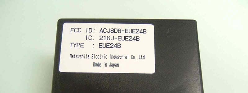 Vehicle Door Lock Transceiver - FCC ID ACJ8D8-EUE24B - Panasonic Corporation of North America (2)