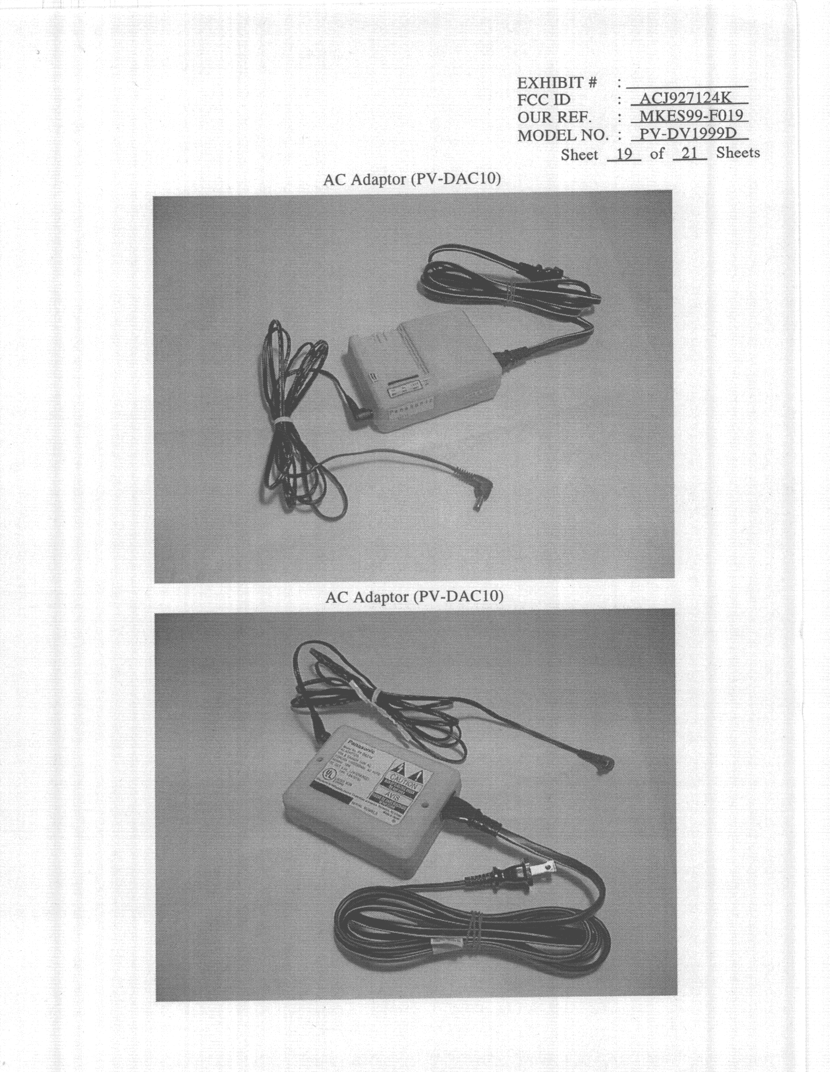 Video Camera - FCC ID ACJ927124K - Panasonic Corporation of North America (1)
