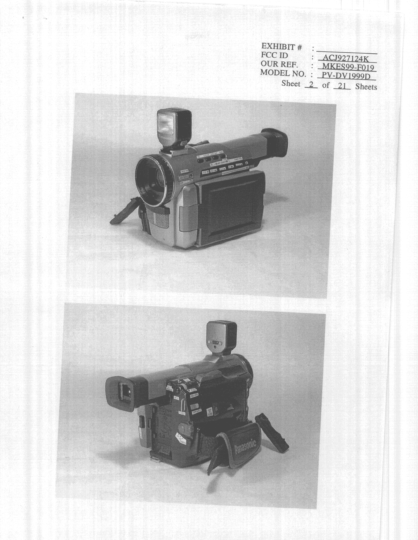 Video Camera - FCC ID ACJ927124K - Panasonic Corporation of North America (3)