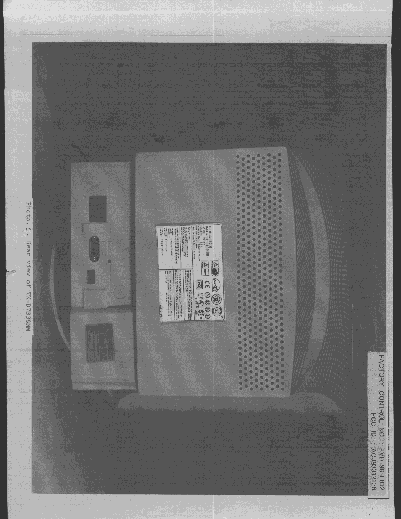JBP - Part 15 Class B Computing Device Peripheral - FCC ID ACJ93312136 - Panasonic Corporation of North America