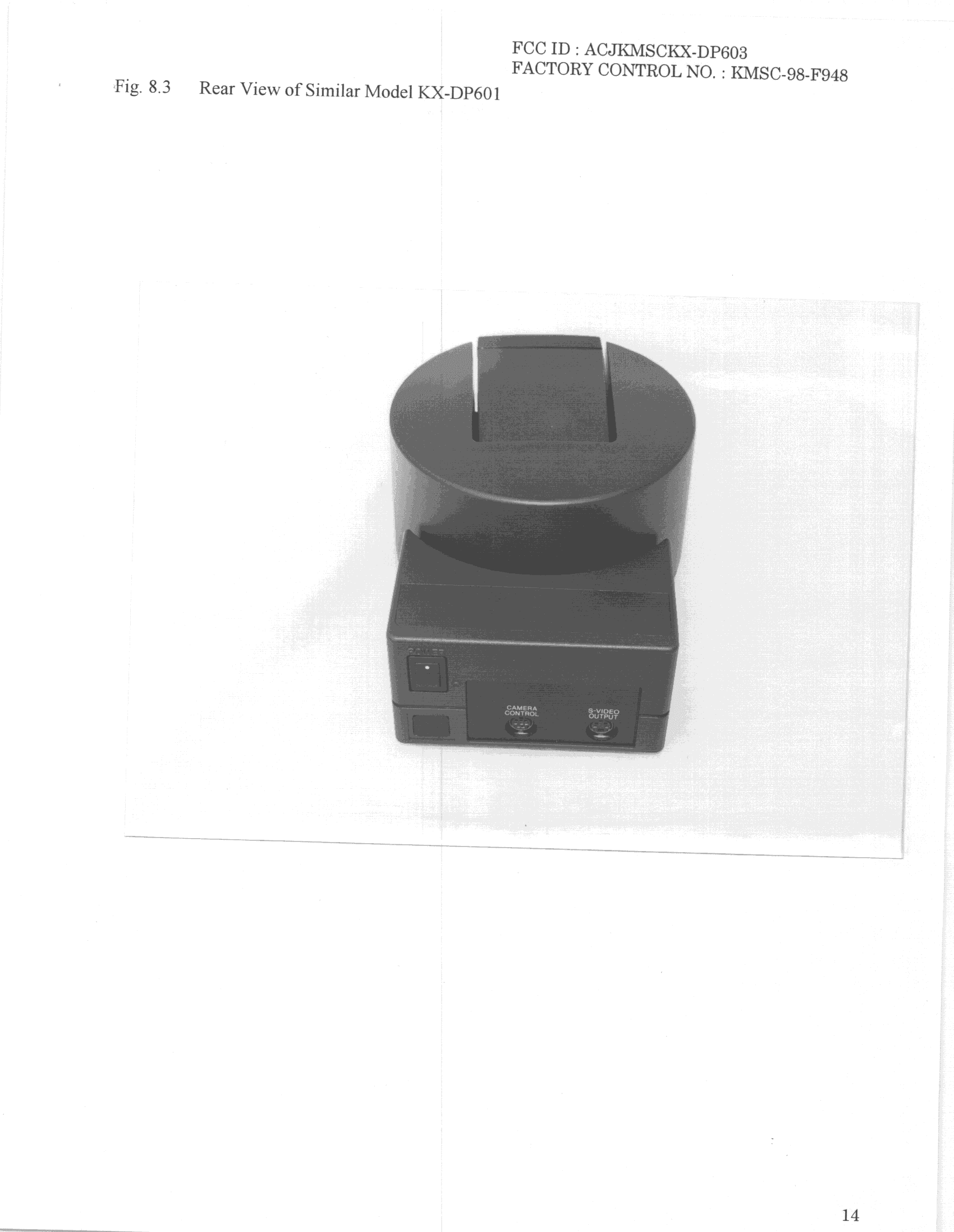 Video Conference Camera - FCC ID ACJKMSCKX-DP603 - Panasonic Corporation of North America (3)