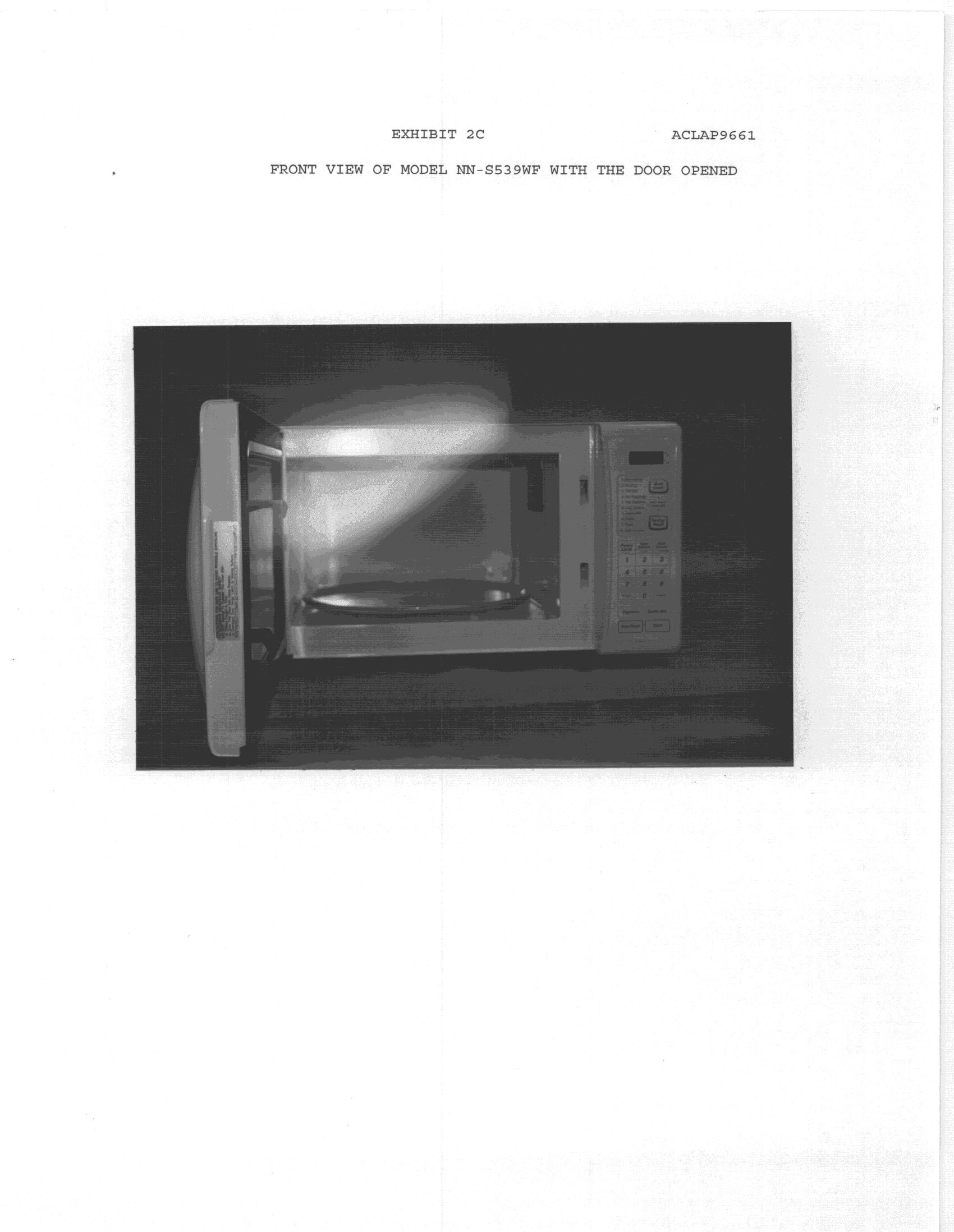 Microwave Oven - FCC ID ACLAP9661 - Panasonic Corporation of North America (3)