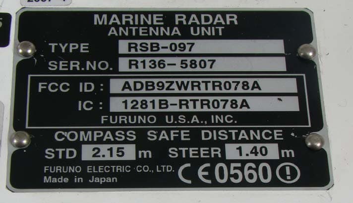 Marine Radar - FCC ID ADB9ZWRTR078A - Furuno USA Inc