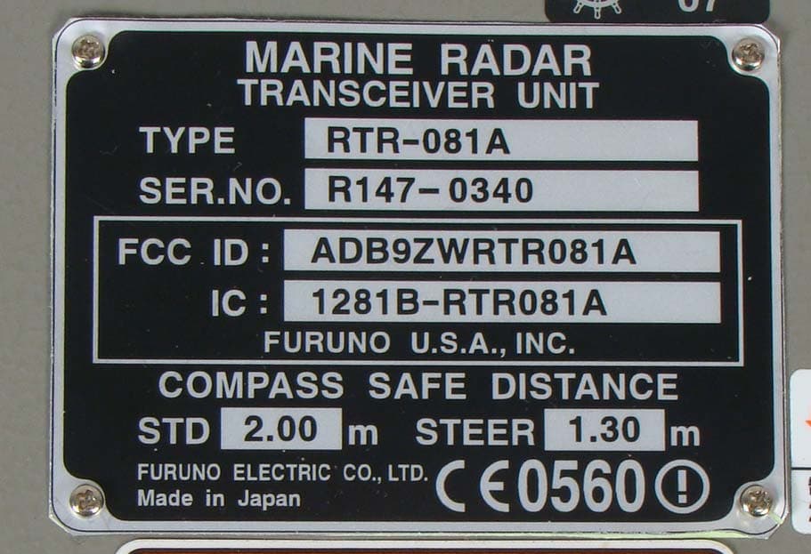 Marine Radar - FCC ID ADB9ZWRTR081A - Furuno USA Inc (3)