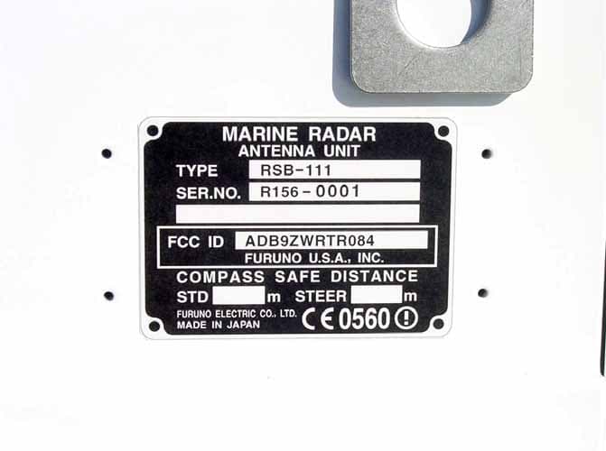 MARINE RADAR - FCC ID ADB9ZWRTR084 - Furuno USA Inc (4)