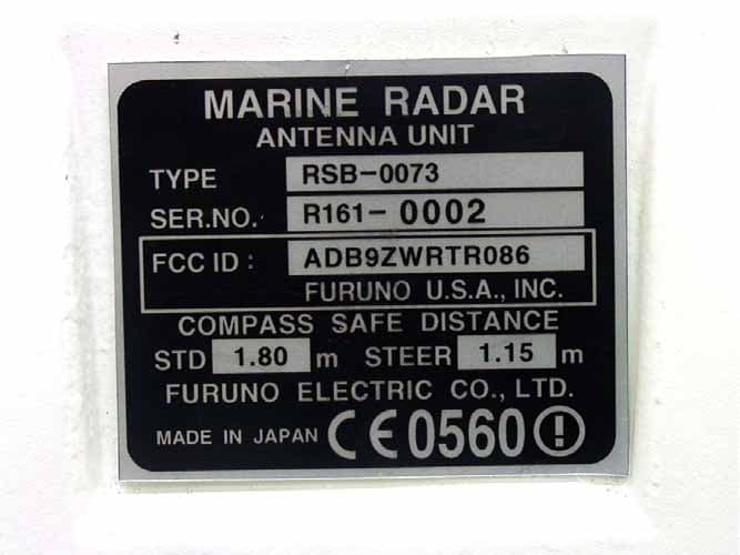 MARINE RADAR - FCC ID ADB9ZWRTR086 - Furuno USA Inc (3)