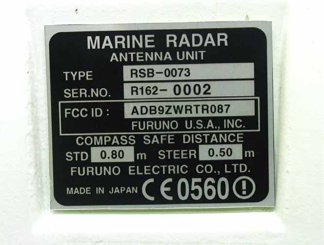 Marine Radar - FCC ID ADB9ZWRTR087 - Furuno USA Inc (2)